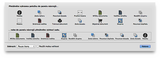 Upravit panel nástrojů - Please click to enlarge