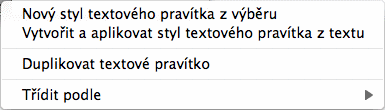 Rozšířené funkce textového pravítka