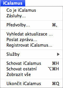 Menu iCalamus