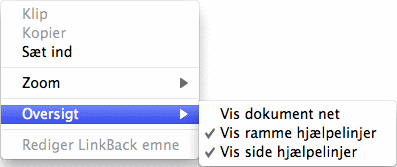 Dokumentside kontekstmenu