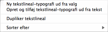 Udvidede tekstlineal-funktioner
