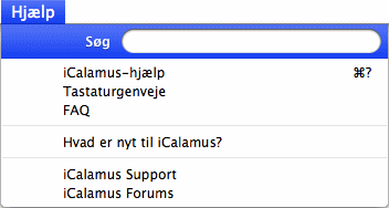 Hjælp-menu