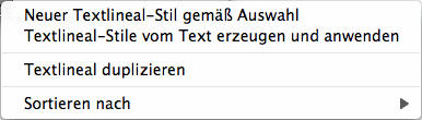 Erweiterte Textlineal-Funktionen