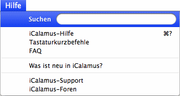 Hilfe-Menü