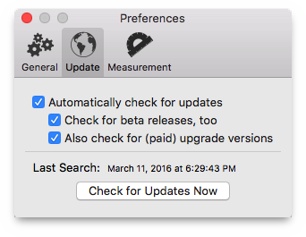 Update Preferences