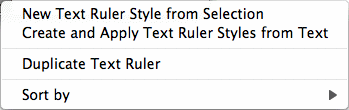 Enhanced text ruler functions